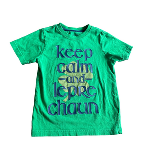 4/20$ Gymboree Green Tee with Fun Leprechaun Print size 3T